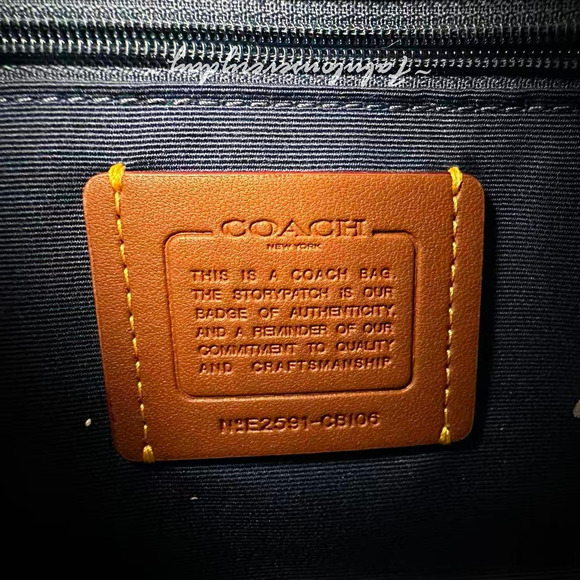 Coach Laurel Small Shoulder Bag Mirror Charm And Pouch CBI06 Pool/Sand NWT - Picture 9 of 9